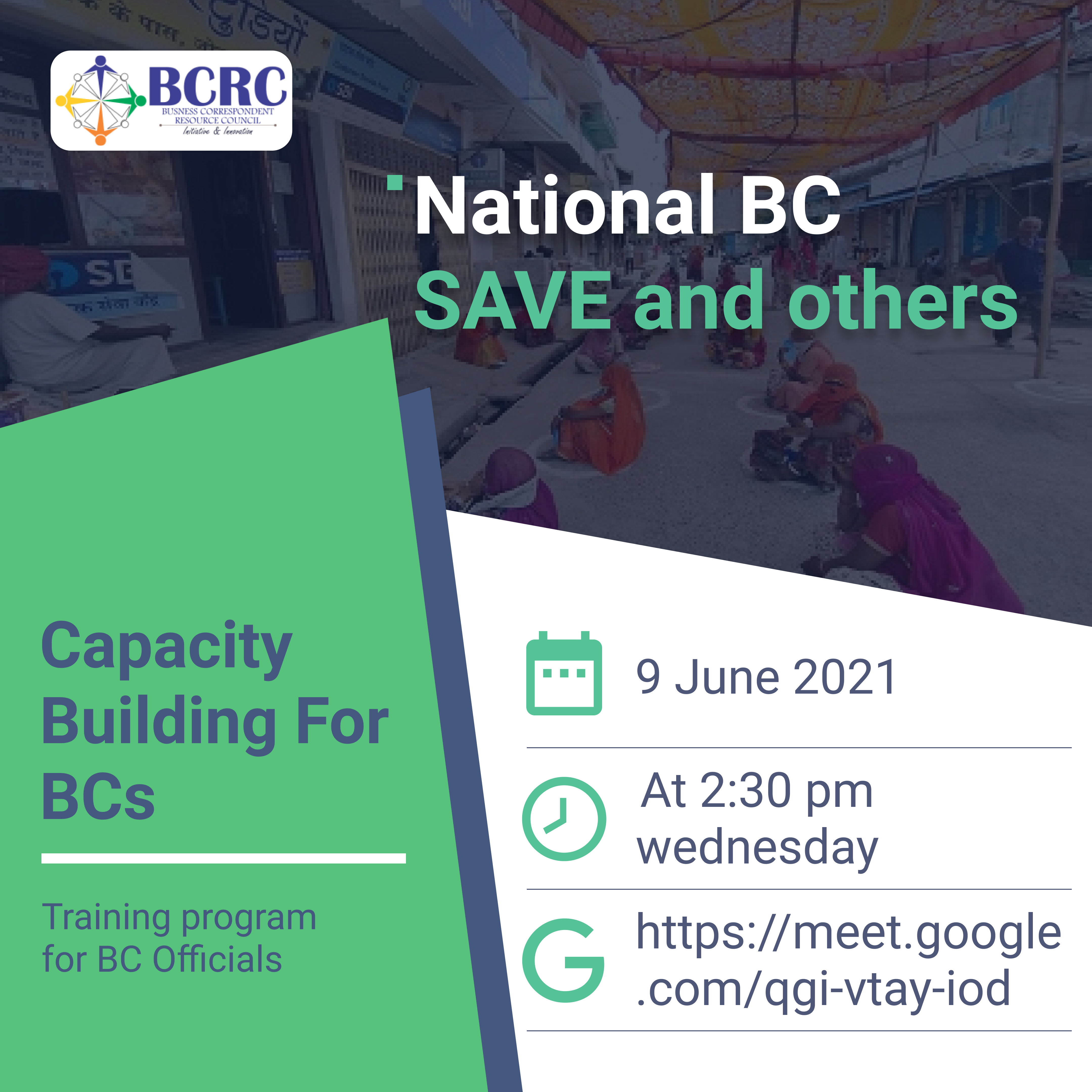 Webinar for the officials of SAVE, a leading National BC